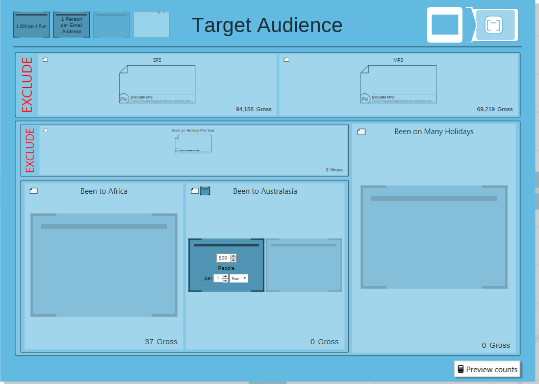 Audience Constraints View Audience Constraints View