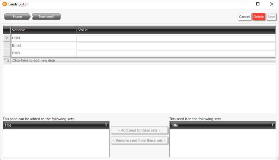 Seeds Editor Individual Details Seeds Editor Individual Details