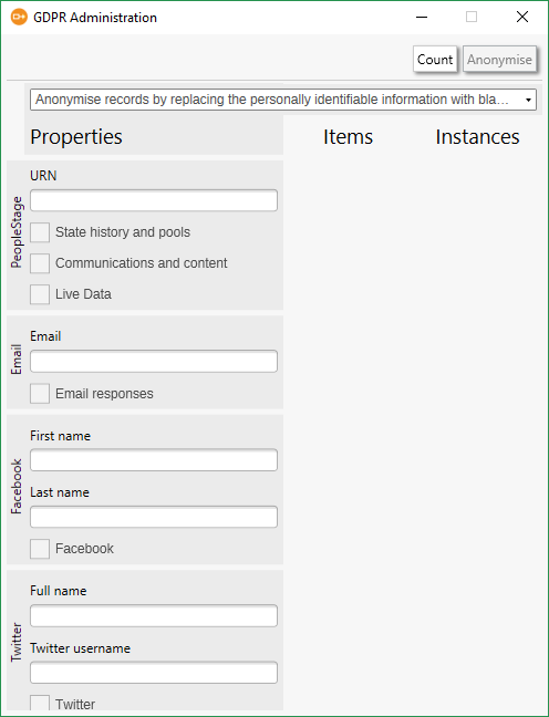 GDPR Administration Tool GDPR Administration Tool