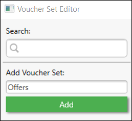 Voucher Set Editor Add Voucher Set Voucher Set Editor Add Voucher Set