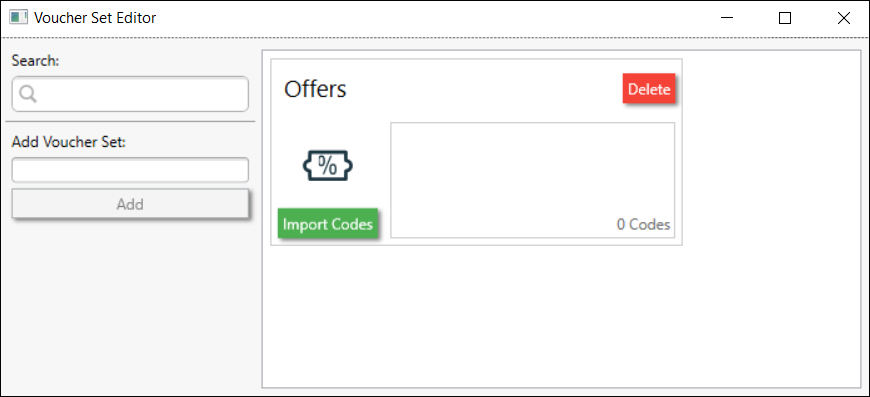 Voucher Set Editor Voucher Added Voucher Set Editor Voucher Added