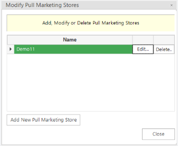 Modify pull marketing stores Modify pull marketing stores