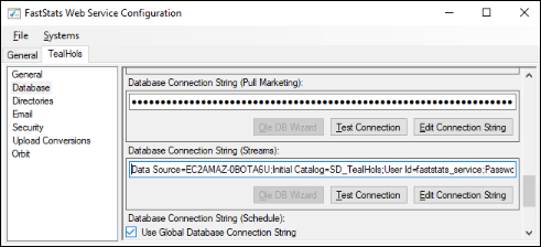 Web service configuration Web service configuration