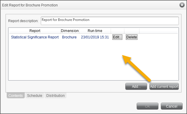 Scheduled Report Editor Contents Tab Scheduled Report Editor Contents Tab