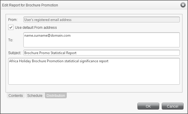 Scheduled Report Editor Distribution Tab Scheduled Report Editor Distribution Tab