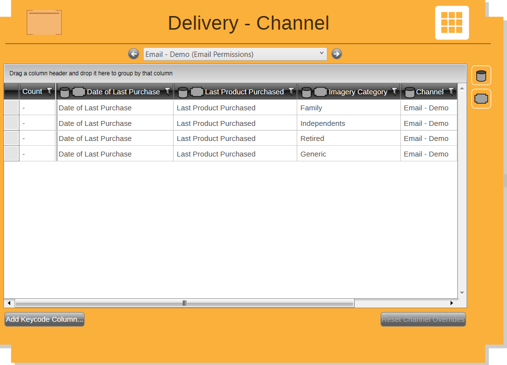 Delivery Step Grid View Delivery Step Grid View